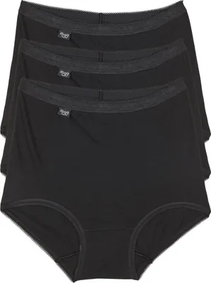 Produktbild von sloggi Damen Maxislip 3-Pack Basic+ - BLACK - Größe 38