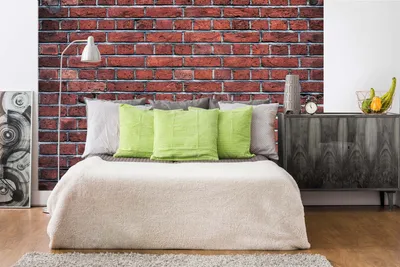 Produktbild von Vlies Fototapete DUNKELROTE ZIEGEL 375 x 250 cm (inkl. Kleister) - Vlies Tapete, Wandtapete, Wandbilder - Tapete für Wohnzimmer Schlafzimmer, Büro, Küche - Montagefertig