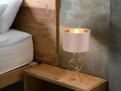 Produktbild von Reality Leuchten Tischleuchte MARY DH 24x45.50 cm beige Tischlampe Klemmleuchte