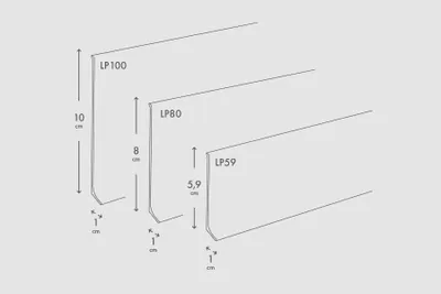 Zdjęcie produktu dla Zaślepki do listwy przypodłogowej 100mm 1kpl=2szt(L+P) Cezar Szary Ciemny RAL7021 Mat