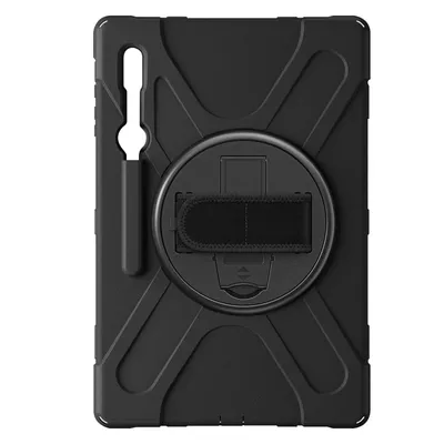 Produktbild von Avizar, Schutzhülle mit Seitenständer und Griff für Samsung Galaxy Tab S8 Ultra / S9 Ultra, Schwarz