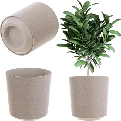 Image de KADAX Pot de fleurs Couvercle de pot de fleurs Haut Support de fleurs 19 cm Coton