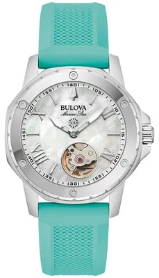 Immagine prodotto di BULOVA 96L325 Marina Star orologio automatico da donna in gomma blu