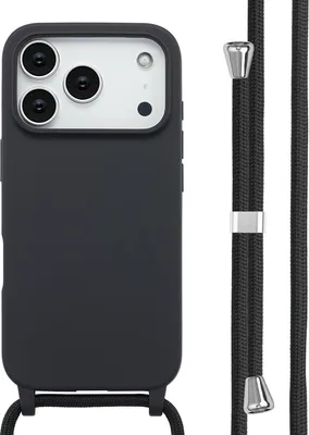 Produktbild von imoshion SilikonHülle mit Band iPhone 17 Pro - Schwarz