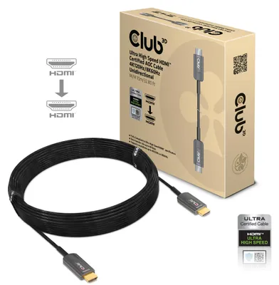 Zdjęcie produktu dla CLUB3D CAC-1376, 10 m, HDMI Typu A (Standard), HDMI Typu A (Standard), 48 Gbit/s, Audio Return Channel (ARC), Czarny
