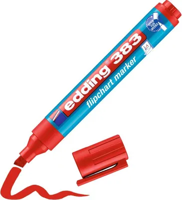 Produktbild von Edding 383, 1 Stück(e), Rot, Meißel, Mehrfarbig, Polypropylen (PP), Rund