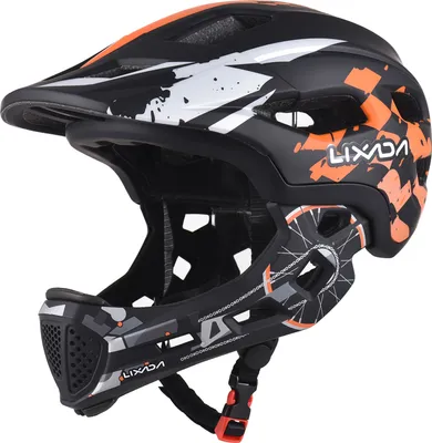Produktbild von Kask rowerowy Lixada, kask dziecięcy odwracalny pełny i półkask, kask dziecięcy unisex 52-58 cm regulowany rozmiar odpowiedni na rower i deskorolkę
