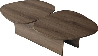 Immagine prodotto di Calicosy - Tavolino da caffè con doppio ripiano di forma organica L125 cm - CÉLESTE