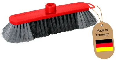 Produktbild von Novaliv Zimmerbesen 30 cm FEINE KUNSTBORSTEN Kehrbesen Rot Saalbesen - OHNE Stiel NUR Besenkopf - Saalbesen mit Gewinde für 22mm Besenstiele geeignet - Spinnwebenbesen Zimmerbesen Magic Broom