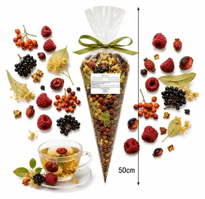 Produktbild von Kräuter- & Früchtetee - Holunder-Himbeer-Lindenblüten - 500g - lose - Vegan