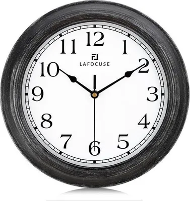 Obrázek produktu pro Černé retro nástěnné hodiny 30 cm, vintage, analogové