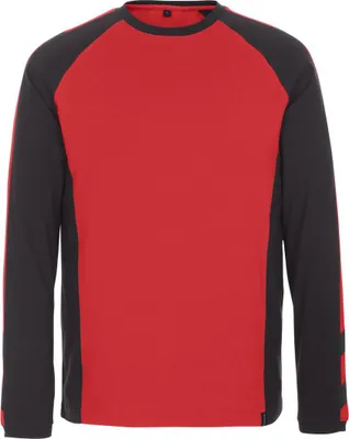 Produktbild von MASCOT 50568-959-0209-XS, T-Shirt, Uni, Schwarz, Rot, XS, 88 cm, Baumwolle, Polyester
