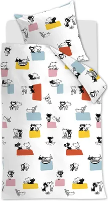 Produktbild von Beddinghouse x Fiep Amsterdam Renforcé-Bettwäsche-Garnitur Vrienden Farbe Multi Größe 100 x 135 cm + 1x 40 x 60 cm
