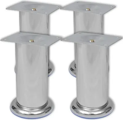 Obrázok produktu pre vidaXL Nohy na pohovku 8 ks. Okrúhle chrómové 120 mm