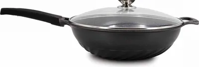 Produktbild von Cheffinger Pfannen-Set Ø 32cm »WOK Wokpfanne Pfanne mit Glasdeckel Induktion CF-DW32«