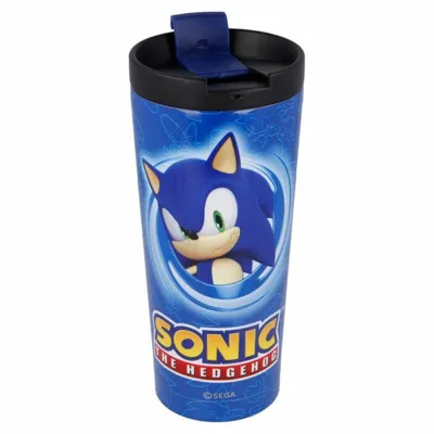 Obrázok produktu pre STOR Tumbler ze stali nierdzewnej Sonic The Hedgehog 425ml - Idealny na kawę