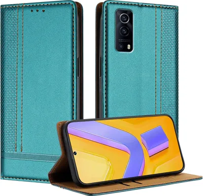 Produktbild von Handyhülle für Vivo Y52s Leder Flip Klappbare Schutzhülle mit Standfunktion Grün