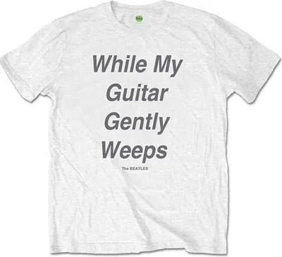 Immagine prodotto di The Beatles - Maglietta "My Guitar Gently Weeps" per bambini/donne Unisex RO1119 (S) (Weiß)
