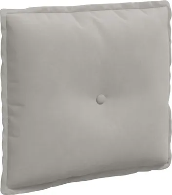 Image de vidaXL Coussin dorsal gris clair 50 x 45 cm en microfibre