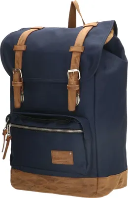 Produktbild von Großer Herren Damen Rucksack Kurierrucksack Laptop Tablet Fach Schule Uni Arbeit Blau