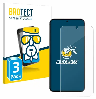 A product image showing packaging for screen protectors and a smartphone with a screen protector applied.