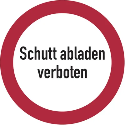 Produktbild von Dreifke® Verbotsschild, Schutt abladen verboten - praxisbewährt | Alu geprägt...