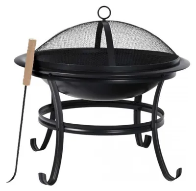 Imagen del producto de Hoguera para jardín Kinghoff KH 2030, de acero, con chispero, apta también para cocinar, color