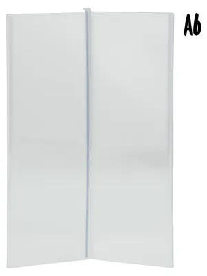 Image de Porte-affiche en Y - 3 faces - acrylique transparent - Format A6 - Securit