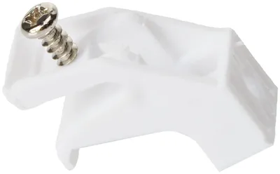 Immagine prodotto di Merriway BH04068, sistema di fissaggio per tende a binario Decorail, colore bianco, confezione da 5 pezzi