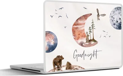 Produktbild von MuchoWow® Laptop Aufkleber Sticker Cover Zitate - Gute Nacht - Sprichwörter - Kinder - Jungen - Mädchen - Kind 30x21 cm - Sticker für Laptop - Selbstklebend