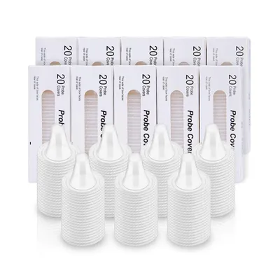Produktbild von 400 Stück Ohrthermometer-Sondenabdeckungen/Nachfüllkappen/Linsenfilter für alle Thermometermodelle und andere Arten von digitalen Thermometern. Einwegabdeckungen
