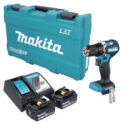 Immagine prodotto di Trapano avvitatore a batteria Makita DDF 487 RGK 18 V 40 Nm brushless + 2 batterie da 6,0 Ah + caricabatterie + valigetta