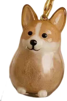 Produktbild von INF Niedlicher Corgi Tierhaar Aufbewahrungsbox Anhänger - Acryl & Harz