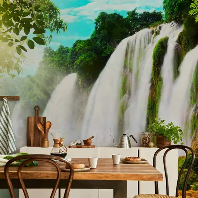 Produktbild von Vlies Fototapete - The beauty of nature: Waterfall 300x210 cm Landschaften c-A-0026-a-a