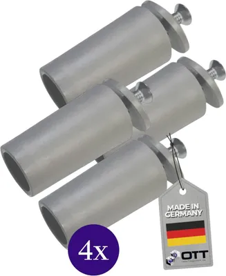 Produktbild von Rollladen-Stopper 40 mm [4 Stück] hellgrau | Anschlagpuffer für Außenrollladen | inkl. Schraube RF-AP-40-GR-04