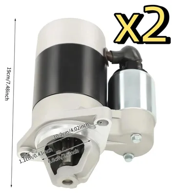Produktbild von Anlasser für Dieselmotor - Modell 170F/173F/178F/186F/188F - 1000 W - 12 V - 8 Zähne - Rechtslauf - Für kleine Kultivatoren - 2er Set