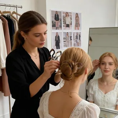 Produktbild von 4-teilige U-förmige Haarstylingnadeln für elegante Frisuren, geeignet für Damen, den Alltag, den Salon, Hochzeiten, Tanz und Ballett