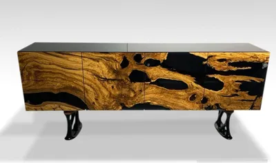 Produktbild von Sideboard Kommode Epoxidharz Braun Wohnzimmer Holz Kommoden Anrichte