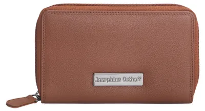 Produktbild von Josephine Osthoff Geldbörse Damen gross Leder doppelter Reißverschluss kompakter Geldbeutel mit RFID Schutz Herren Portemonnaie (262)