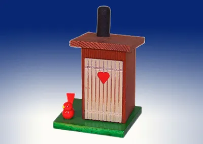 Produktbild von Räuchermann Herzhäuschen Gartenklo BxHxT 5x10x5cm NEU