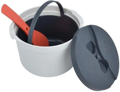 Imagen del producto de Olla arrocera de 2 litros, color naranja, para uso doméstico