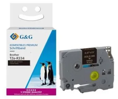 Immagine prodotto di Nastro adesivo in seta G&G compatibile con Brother TZe-R334