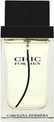 A bottle of Carolina Herrera Chic For Men eau de toilette.