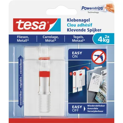 Image de tesa Klebenagel verstellbar Fliesen & Metall bis 4kg    2St.
