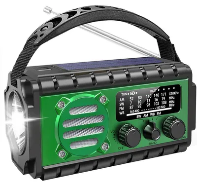 Produktbild von 20000mAh Solarradio Kurbelradio Notfall, Powerbank Emergency Radio mit LED Taschenlampe, Leselicht, SOS Alarm, USB/Type-C, IPX6 für Outdoor & Stromausfall
