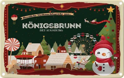 Produktbild von vianmo Blechschild 12x18 cm Weihnachten KÖNIGSWINTER