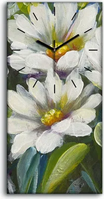 Produktbild von Leinwand Wanduhr Wandkunst Uhr Geräuschlos 30x60 Gemälde Blumen Pflanzen Kunst - schwarze Hände