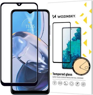 Zdjęcie produktu dla Wozinsky Full Glue szkło hartowane Motorola Moto E22i / E22 na cały ekran z ramką czarny (case friendly)