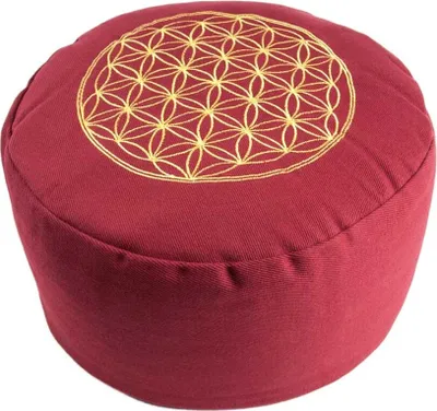 Produktbild von Meditationskissen - Blume des Lebens rot