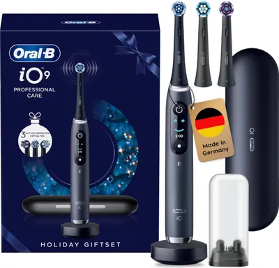 Produktbild von Oral-B iO9 black Geschenk. Zahnbürste, Farbe:Schwarz